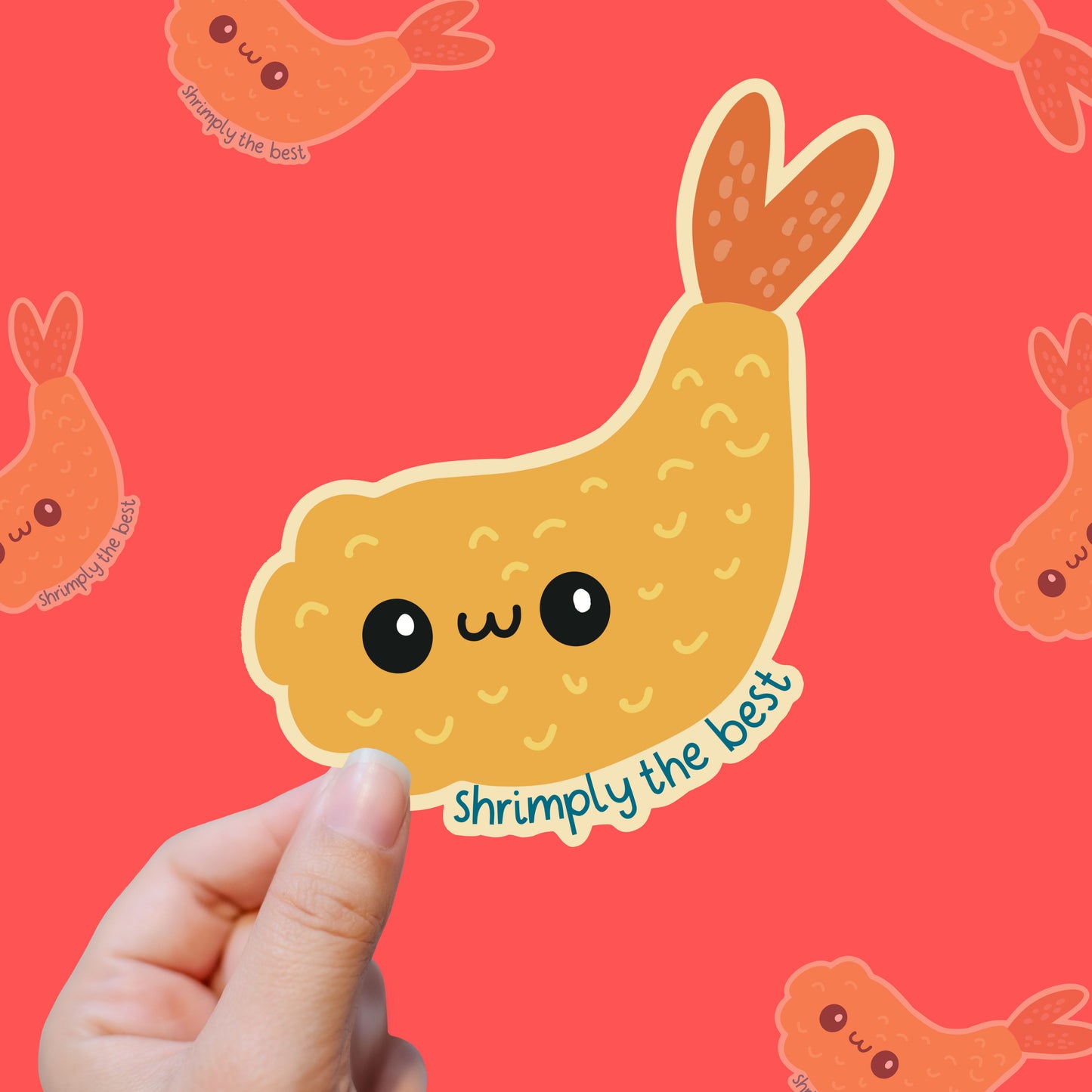 Shrimply the Best – Overachieving Shrimp Vinyl Sticker