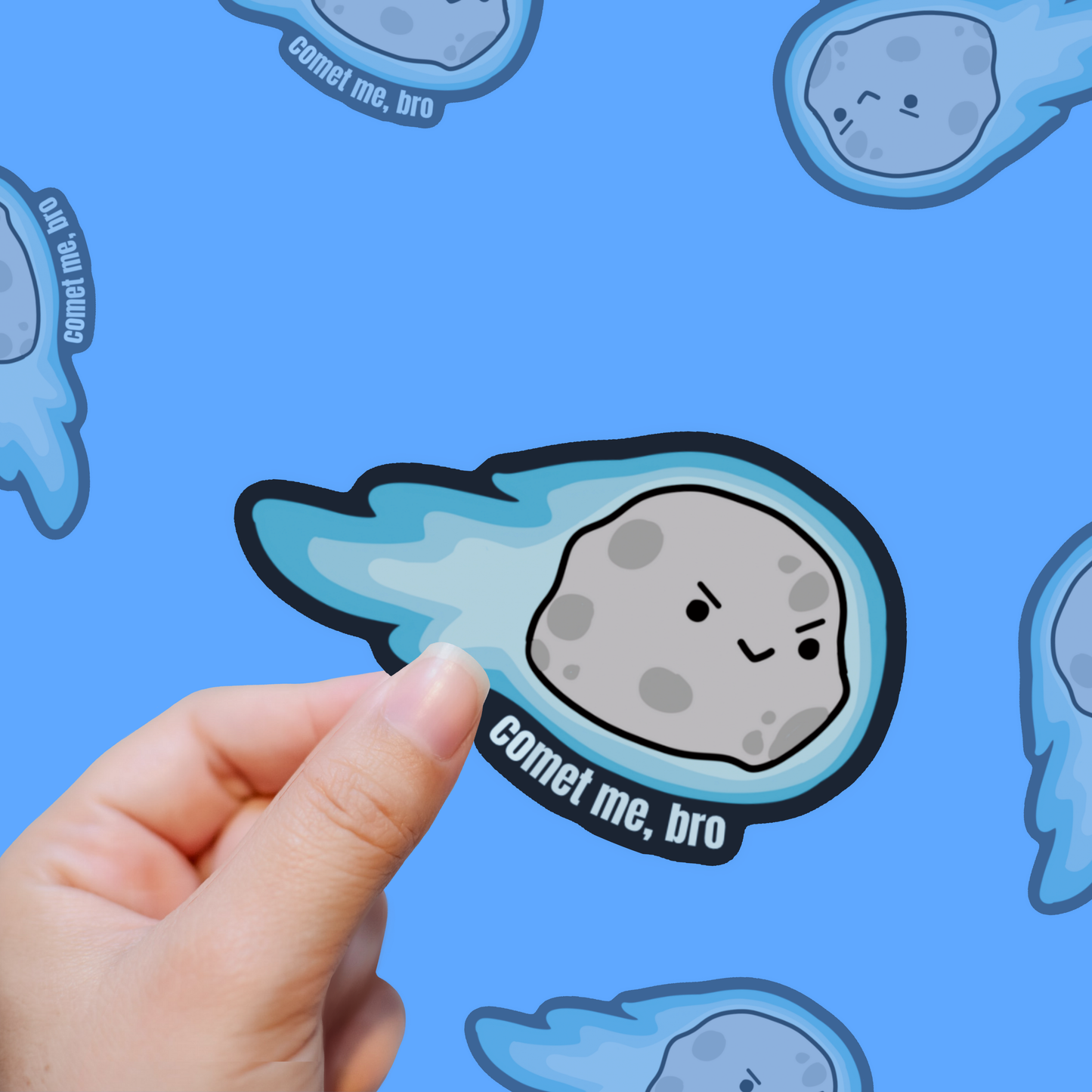 Comet Me, Bro – Cosmic Confrontation vinyl sticker