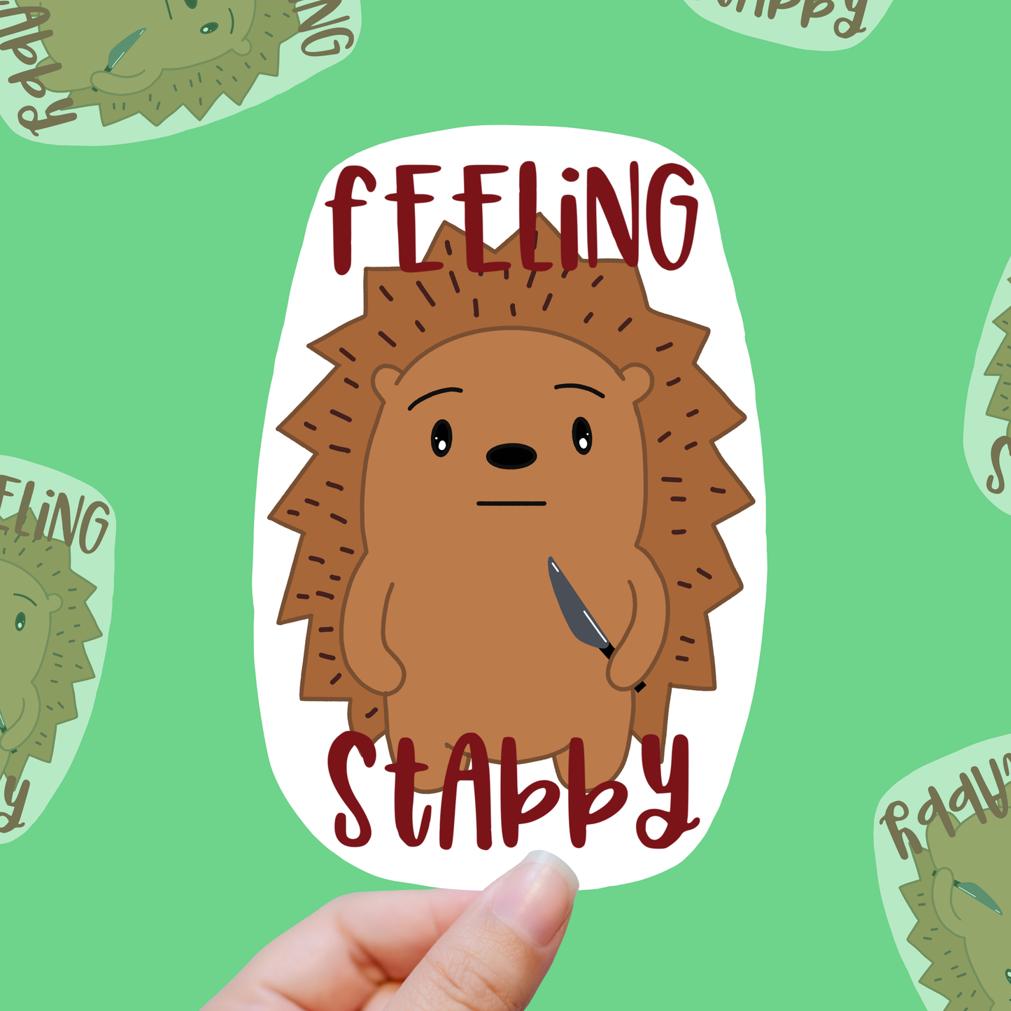 Feeling Stabby – Knife Vibes Only vinyl sticker