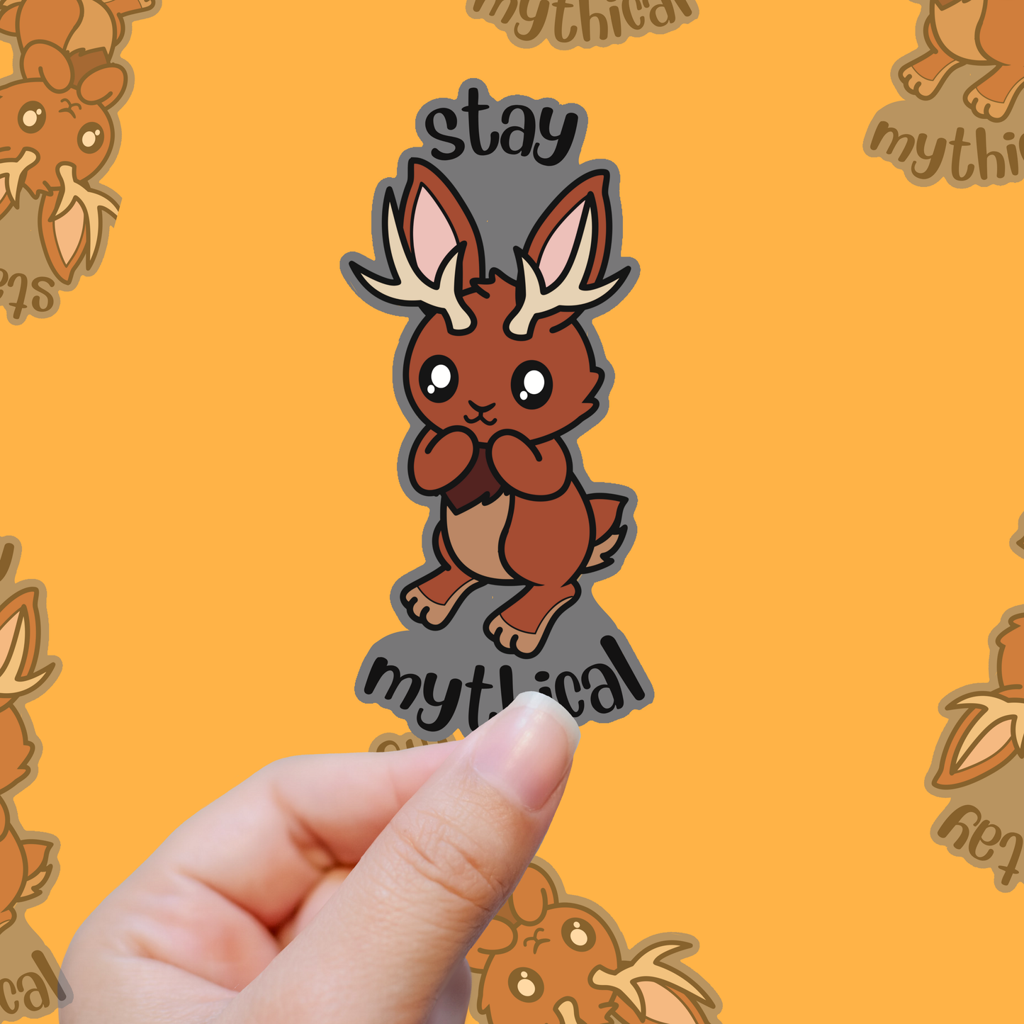 Jackalope – Antlers & Attitude vinyl sticker