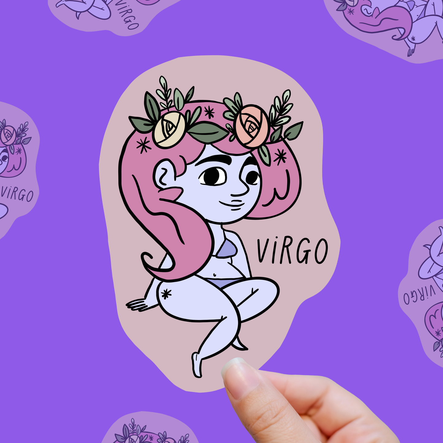Virgo – Micromanaging the Moon vinyl sticker