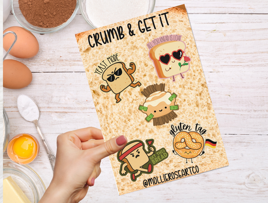 Crumb & Get It – Breadhead Starter Pack Sticker Sheet