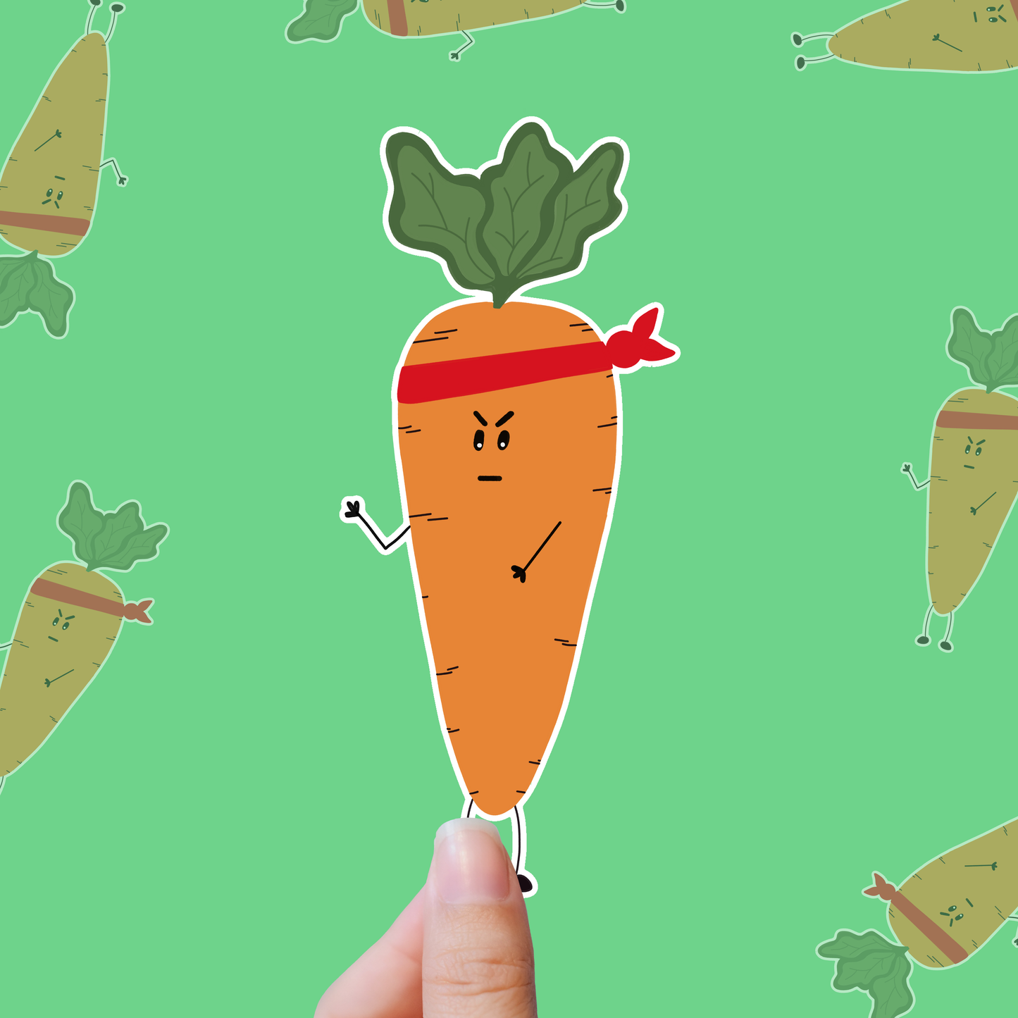 Carrot-e Kid – Chop Like a Veggie vinyl sticker