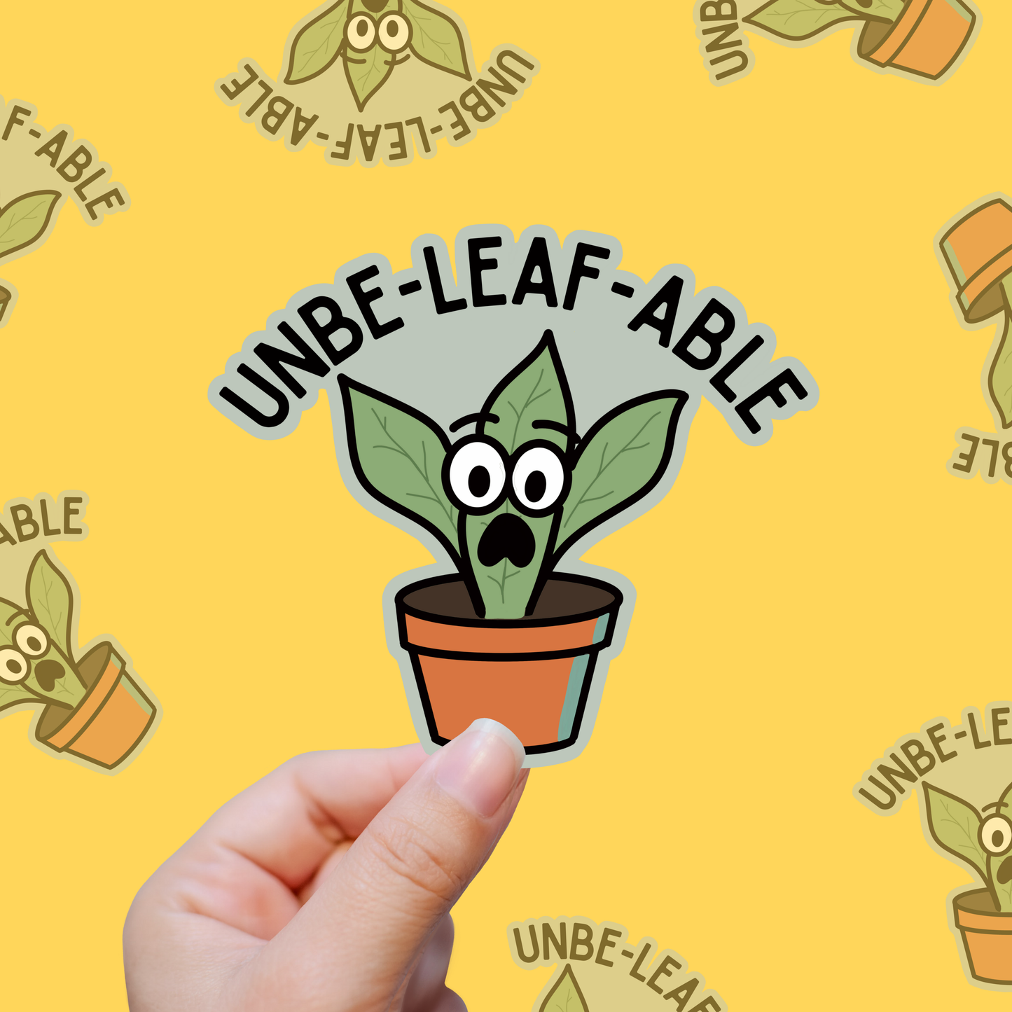 Absolutely Unbeleafable - Cute Plant Pun Vinyl Sticker