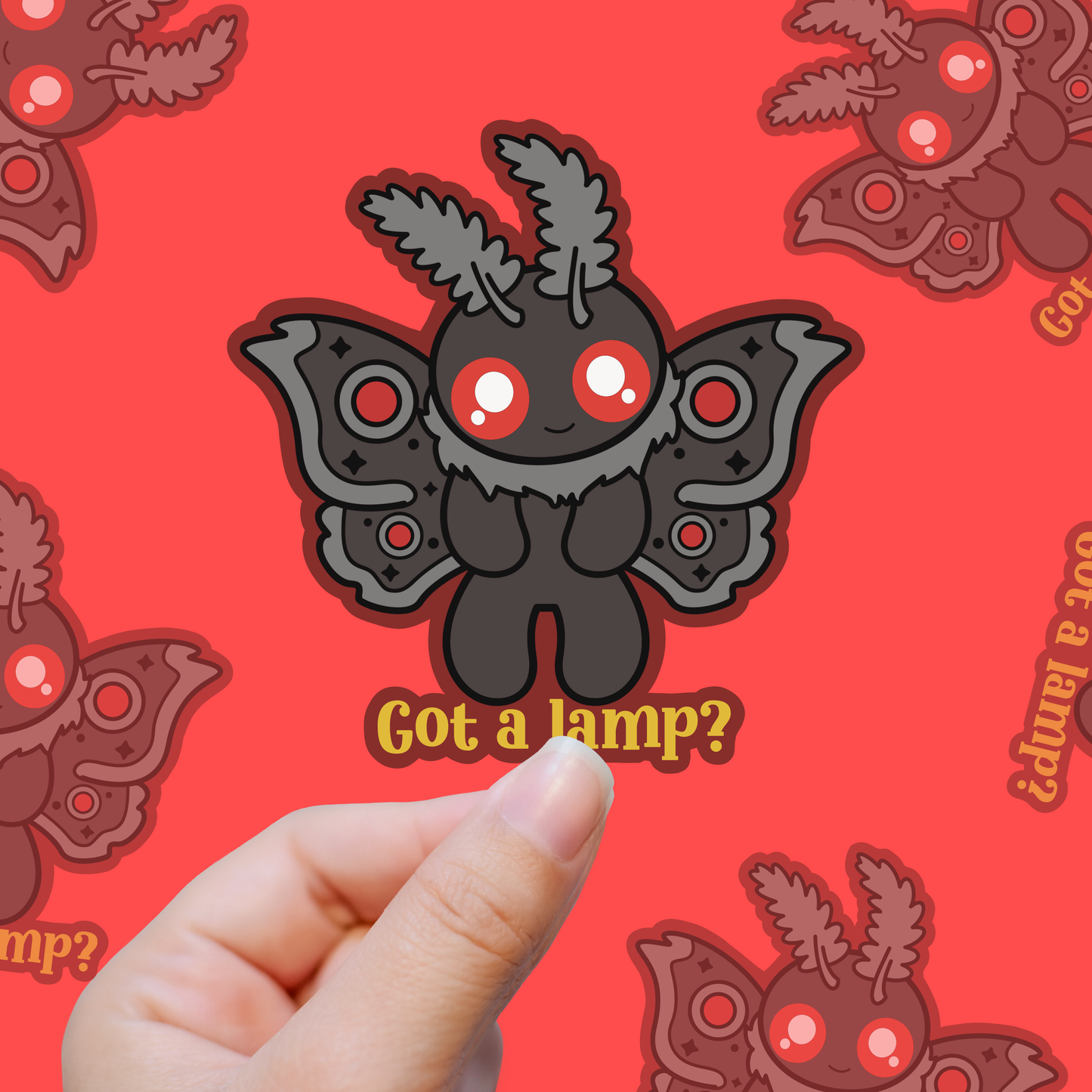 Mothman – Winged & Wonderful vinyl sticker