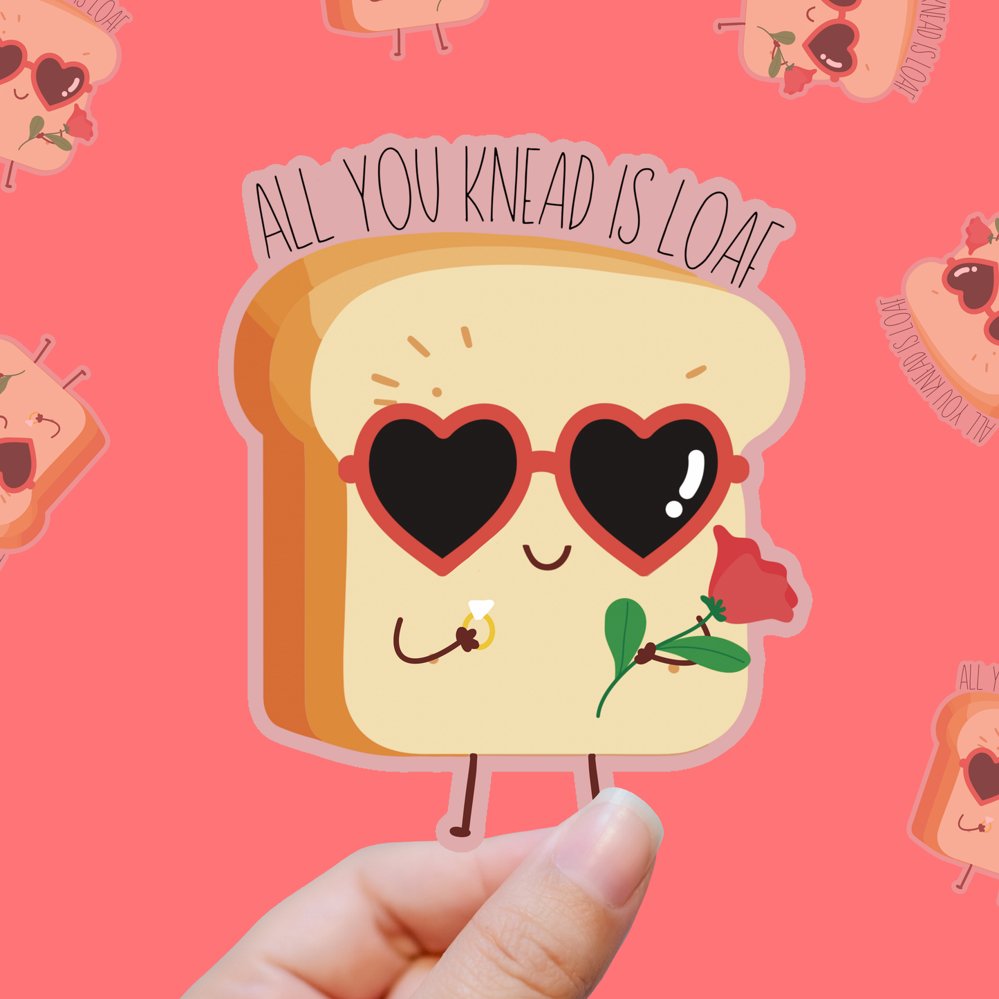 All You Knead – Love in Loaf Form vinyl sticker