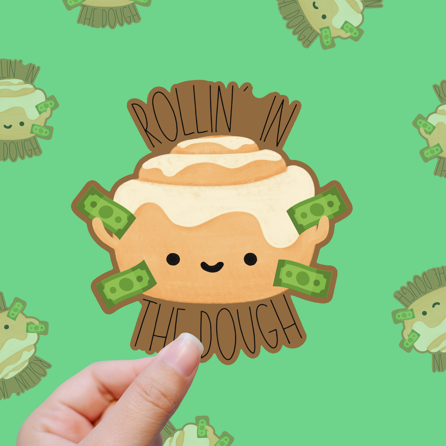 Rollin’ in the Dough – Bread Bougie vinyl sticker