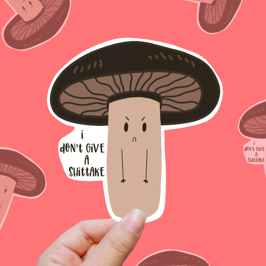 Shiitake Happens – Mushroom Mood vinyl sticker