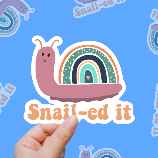 You Snailed It – Water Bottle Decal with Personality