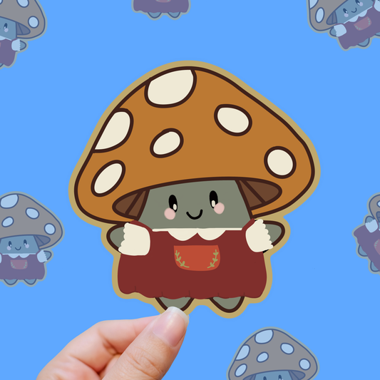 Sweet Girl Shroom – Cottagecore Cutie vinyl sticker