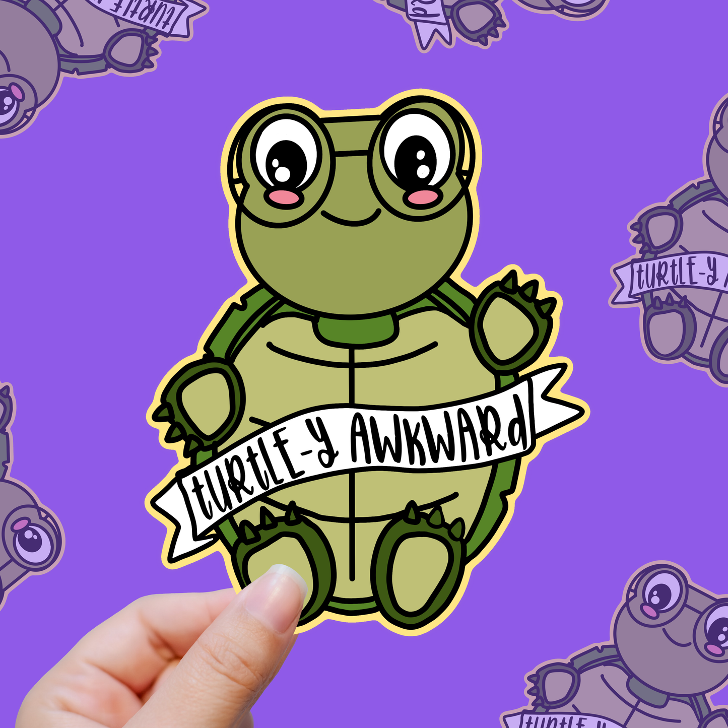 Turtle-y Awkward – Shell Yeah vinyl sticker